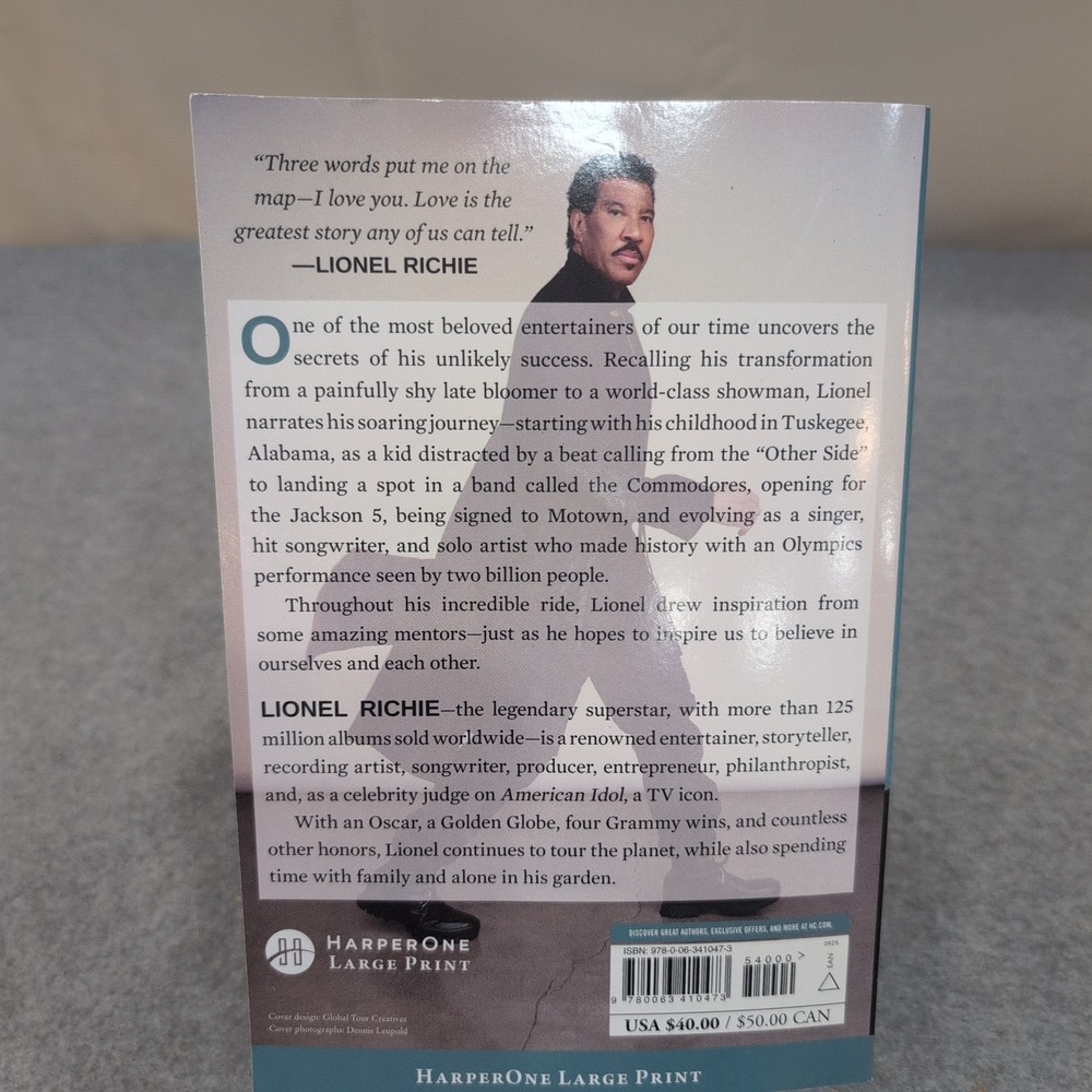 Lionel Richie Truly Memoir Large Print Edition Paperback 2025 First Edition VG+ - Picture 2 of 5